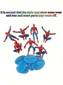7pcs/Set Dolls, Avengers Superheroes, Car Decorations, Creative Doll Decorations, Desktop Car Decorations, Suitable For Birthday Gifts New Year's Gift, Valentine's Day Gift, Easter Gift.(Stochastic Style) - A - View 6