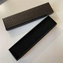 Black Premium Textured Gift Box, Elegant Fashion Packaging Box For Earrings, Rings, Necklaces, Bracelets, Minimalist Creative Box - Black - View 6