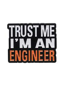 Funny Engineer Quote Brooch – Trust Me Enamel Pin For Bag Jacket Accessories - Multicolor - View 10