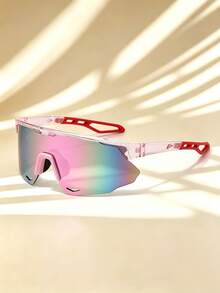 1pc Cycling Protective Eyewear Colorful One-Piece Sports Glasses - Solid Color - View 11
