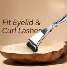 1pc Partial Eyelash Curler Segmented Eyelash Curling Tool Portable Eyelash Curler For Touch-Up And Shaping - Silver - View 2