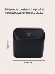1pc Black Mini Creative Car Trash Can - A - View 8