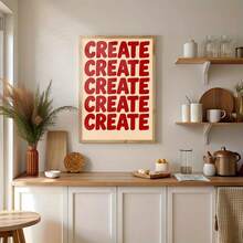 1pc Vertical Minimalist Motivational Unframed Poster With Bold "REPEATED WORD" Phrase - Neutral Aesthetic Canvas Print Suitable For Room, Bedroom, - Modern Ink, Frameless Vertical Decor, - 0 - View 3