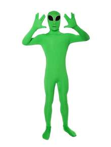 Halloween Stage Performance Cosplay Jumpsuit Green - Multicolor - View 1