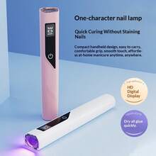 Portable Nail Lamp, Compact Screen Display, Unidirectional Light - Fast Drying Gel Nail Polish Dryer, USB Rechargeable, Handheld With Stand, Nail And Toenail Lighting Lamp, Valentine's Day Gift - Multicolor - View 5