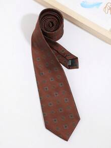 1PC Fashionable Retro Men's Small Plaid Pattern Tie, Comfortable And Versatile, Suitable For Daily Wear, Shopping, Business, Banquet, Party, Date - Multicolor - View 6