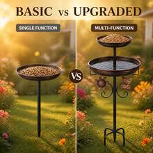 Metal Bird Bath Feeder Bowl With Garden Stake,Outdoor Bird Bath & Feeder,Weather-Resistant Yard DecorFor Birds & Butterflies - Bird Bath and Bird Feeder Garden Stake - View 4