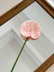 Artificial Red Anthurium Flower, DIY Wedding Bridal Party Bouquet Centerpiece Floral Arrangement, Home Office Living Room Bookshelf Decor, Gift For Plant Lovers And Homeowners - Multicolor - View 9