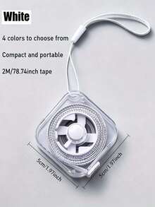 2m/6ft Cute Mini Soft Tape Measure, Portable Retractable Locking Mechanism With Clear Cm/Inch Markings - Suitable For Tailoring, Home, Waist, Chest, Height Measurement - Durable And Easy To Store, Wipeable Transparent Shell And Hanging Ring - Upgraded Version - View 16
