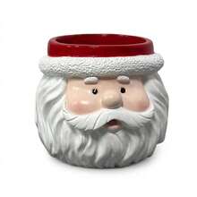 1 Pc Christmas Snowman Santa Claus Resin Succulent-Planter Pot With Drainage Hole, Cartoon Mini Flower Container For Small Succulents, Desktop Window Sill Holiday Home Office Decor - Elder - View 10