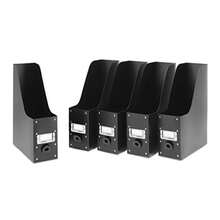 Whitmor 6551-372-5-BLK - Organizador de Revistas de Plástico, 5 Piezas, Negro - Negro - Ver 8
