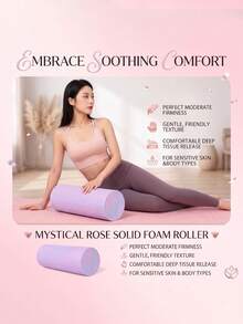 1pc High Density Foam Solid Roller Massager, Deep Tissue, Relax Back And Leg Muscles, Designed For Muscle Massage Release, Fascia Trigger Point Release, Sports, Yoga, Pilates And Stretching, Muscle Massage - Multicolor - View 3