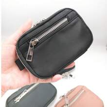 1pc Minimalist Double Zipper Coin Purse Mini Portable Card Holder Key Organizer Small Bag Earphone Storage Pouch For Men And Women - Multicolor - View 11