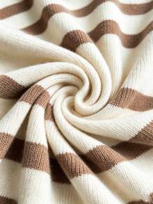 Women's Autumn/Winter Striped Long Sleeve Casual Loose Knit Sweater, And Gatherings Fall - Camel Apricot - View 6