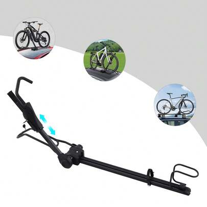 Modern Adjustable Design Black Car Rooftop Mount Upright Bike Rack For Mounting On Cars