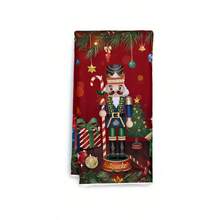 1/2 Set Of Kitchen Hand Towels With Soldier And Christmas Tree Patterns, Decorated With Balls. Durable Indoor And Outdoor Decorative Towels, Suitable For Kitchen, Furniture, Christmas Party Decoration, Holiday Themes, And Home Decor. - Multicolor - View 10