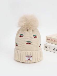 1pc Kids Winter Knitted Hat, Unisex Earflap Warm Woolen Beanie With Thermal Lining - 1PC - View 4