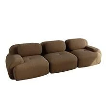 Sofa Brown Made Of Corduroy For Living Room And Lounge - Brown 3 Seat - View 5