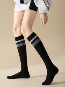 1/4/5 Pasang Kaos Kaki Kompresi Wanita, Kaos Kaki Betis untuk Olahraga Yoga Kebugaran, Kaos Kaki Panjang untuk Bersepeda, Lari, Lompat Tali, dan Pelangsing Kaki - MultiWarna - View 6