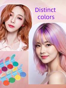 mingxuan 8 Colors, Disposable Hair Dye Powder, Easy To Use, Easy To Wash, Music Festival, Celebration Event, Outdoor Party, Distinct Color Hair Dye Powder - 8-in-1 - View 2