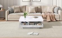 Coffee Table White Made Of Wood For Living Room And Lounge - 白色 - 查看 10