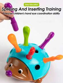 Children's Early Education Hedgehog Puzzle Toy, Baby Fine Motor Skills Training Toy, Children's Concentration And Hand-Eye Coordination Puzzle Toy - Multicolor - View 4