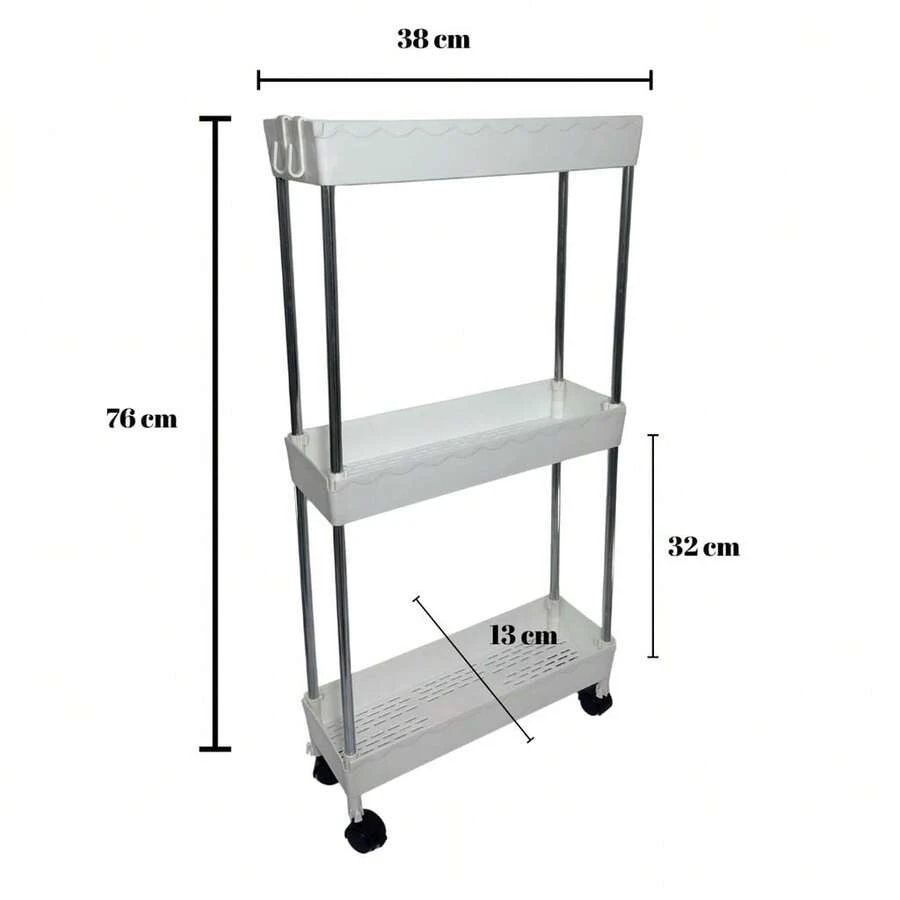 Storage Carts - 3 raflı - 76x38x13cm - Görünüm 1