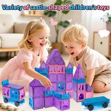 Magnetic Building Blocks 40/60/100pcs Magnetic Construction Blocks Set STEM Stacking Blocks Montessori Learning Toy Gift Suitable For Children 3 Years And Above Boys Girls Kindergarten Preschool Toy Mixed Colors - Multicolor - View 4