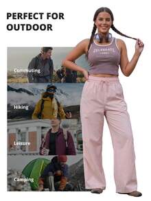 CAMEL CROWN Women's Outdoor Casual Pants, Quick-Dry Straight Leg Breathable Hiking Trousers For Summer Sports & Work - Fantasy Pink - View 8