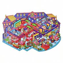 One Set Of 3D Scene‑Building Stickers,Cyberpunk Series,Futuristic Creative Scene Stickers,Fun Drawing Stickers For Kids,Stress‑Relief Scene‑Building Toy - 10.0 Haunted Mansion - View 9