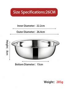 Nestable Stainless Steel Mixing Bowl Set, Deep Multi-Function Vegetable Washing & Prep Basin, Stackable Kitchen Containers, Home Restaurant Baking Cooking, Fruit Vegetable Salad Storage Bowl - View 11