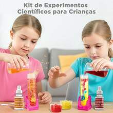 Laboratório De Química 50 Experimentos Brastoy Brinquedo Educativo Ciências Para Crianças Infantil - Multicolorido - Visão 7