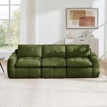Sofa Green Made Of Chenille For Living Room And Lounge - Green 3 Seat - View 2