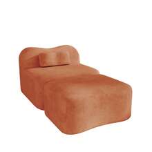 Sofa Orange Made Of Velvet For Living Room And Lounge - 橘色 1 人座 - 查看 6