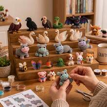 1 Set Exquisite DIY Animal Beaded Kit, Cute 3D Animal Beaded Handmade Set, Creative DIY Handmade Jewelry Art Craft Kit, Suitable For Adults, Applicable For Home Decor, Desktop Decor, Handmade Creation, Creative Handmade Gifts And Seasonal Display - Multiple Styles - View 3