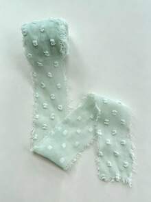 1pc Chiffon 3D Spherical Jacquard Polka Dot Hand-Torn Edge Ribbon, Suitable For DIY Bows, Wedding Bouquet Ties And Clothing Accessories - Multicolor - View 9