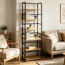 Chic Storage Regal,Pflanzen Display Regal,Bücherregal Mit 6-Layer Regal,Display Regal - 黑色 - 查看 5
