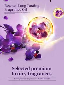 LUX Midnight Orchid Fragrance Body Wash Refill 200G, Essential Oil Fragrance Body Wash, Long-Lasting Floral Scent, Gentle Cleansing & Moisturizing Bath Liquid, Unisex, Suitable For Daily Home Shower Use - Purple - View 6