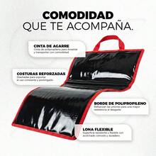 1 Pieza Cama de Mecánico Plegable 100x60 cm, Lona Impermeable, Colchón Portátil para Reparación de Autos, Resistente y Fácil de Limpiar, Ideal para Talleres, Garajes y Mantenimiento Automotriz, Diseño Compacto para Fácil Transporte y Almacenamiento - Negro - Ver 4