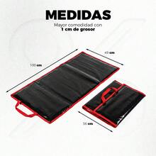 1 Pieza Cama de Mecánico Plegable 100x60 cm, Lona Impermeable, Colchón Portátil para Reparación de Autos, Resistente y Fácil de Limpiar, Ideal para Talleres, Garajes y Mantenimiento Automotriz, Diseño Compacto para Fácil Transporte y Almacenamiento - Negro - Ver 2