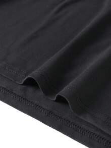 Men's Autumn/Winter Fashion Casual Raglan Sleeve Zip-Up Polo Collar Long Sleeve T-Shirt, Suitable For Daily Social Wear - Black - View 5