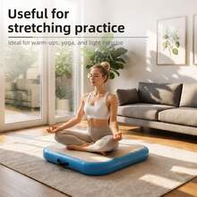Inflatable Gymnastics Air Mat Tumbling Track With Pump For Yoga Cheerleading Home Training - Blue - View 3