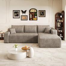 Sofa Camel 3 Seat Made Of Fabric For Living Room - 駱駝色 3 人座 - 查看 4