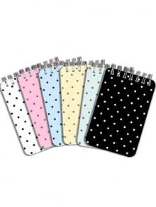 New Polka Dot Pattern Mini Loose-Leaf Notebook - Portable Pocket Size, Suitable For Writing, Memo, Diary, Study And Office, Thoughtful Gift For Teachers On Teacher's Day, Also Great Gift For Graduation, Birthday, Back To School Essential, Back To School Season, Back To School Must-Have, Christmas Gift (Mini Size) - Multicolor - View 2