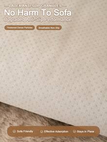 1PC Plush Bunny Faux Fur Sofa Seat Cushion, Bubble Wavy Textured Non‑Slip Sofa Cover, Machine Washable Scratch Resistant Sofa Protector For 1‑2‑3‑4 Seater Sofa, Soft Cozy Furniture Cover For Pets And Home - Khaki - View 5