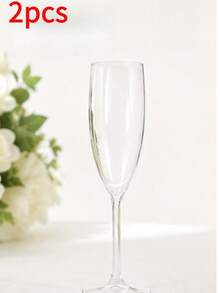 8pcs Luxury High-Foot Champagne Glasses, 180ml Large Capacity Transparent Wine Cups, Exquisite Bubble Drink Cups, Party Drink Containers, Festive Atmosphere Decorative Cups, Christmas Party Banquet Ceremony Water Cups, Home Gathering Wedding Toast Decor, Couple Date Afternoon Tea, Youth Drinkware - Multicolor - View 15