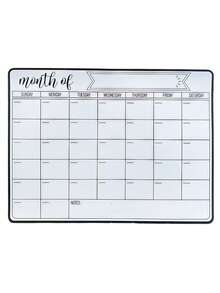 1pc Erasable Magnetic Refrigerator Calendar Whiteboard, Suitable For Monthly Planner, Kitchen Chore List, To-Do List, School Supplies, Back To School, No Residue, White Surface, Easy To Clean, Reusable - one-size - View 10