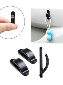 1Pc Drill-Free Mini Adhesive Hook, Traceless Car Dashboard Organizer Clip, Multifunctional Interior Storage For Keys, Fashion Glasses, Masks, Trash Bags & Charging Cables - A - View 5