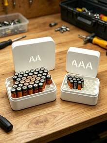 27-Slot Large Capacity Honeycomb Battery Storage Box | 3D Printed | Fits AA/AAA Battery Sizes | 2026 Minimalist Home Storage Essential | Practical Gift | Ultimate Solution To Eliminate Drawer Clutter - Multicolor - View 2