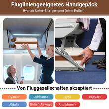 15‑Zoll Kabinenkoffer 40x30x20 cm unter‑Sitz‑Gepäck, ABS/PC‑Hartschale, 4 abnehmbare 360°‑Lenkrollen, 3‑stelliges Schloss, leichter Trolley für Fest‑, Solo‑, Stadt‑und Geschäftsreisen, unisex - Beige + Braun - Übersicht 7